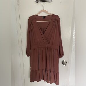 Torrid Mini Studio Knit Surplice Tiered Dress